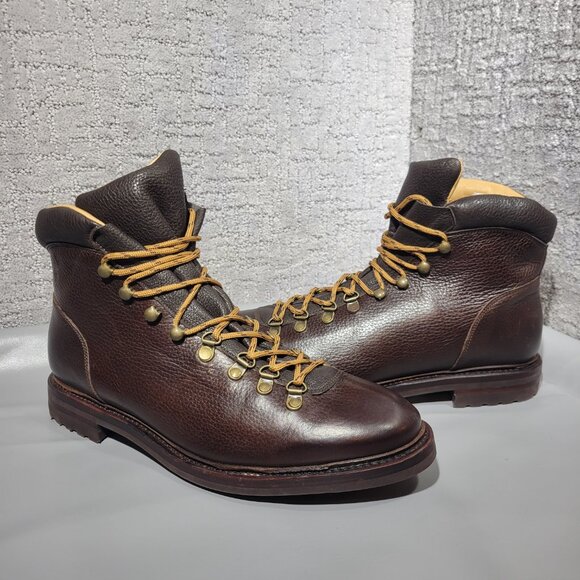 Meermin Men's Size 9 US Brown Scotch Grain Leather Lace up Hiking Boots 516690 - Picture 1 of 12
